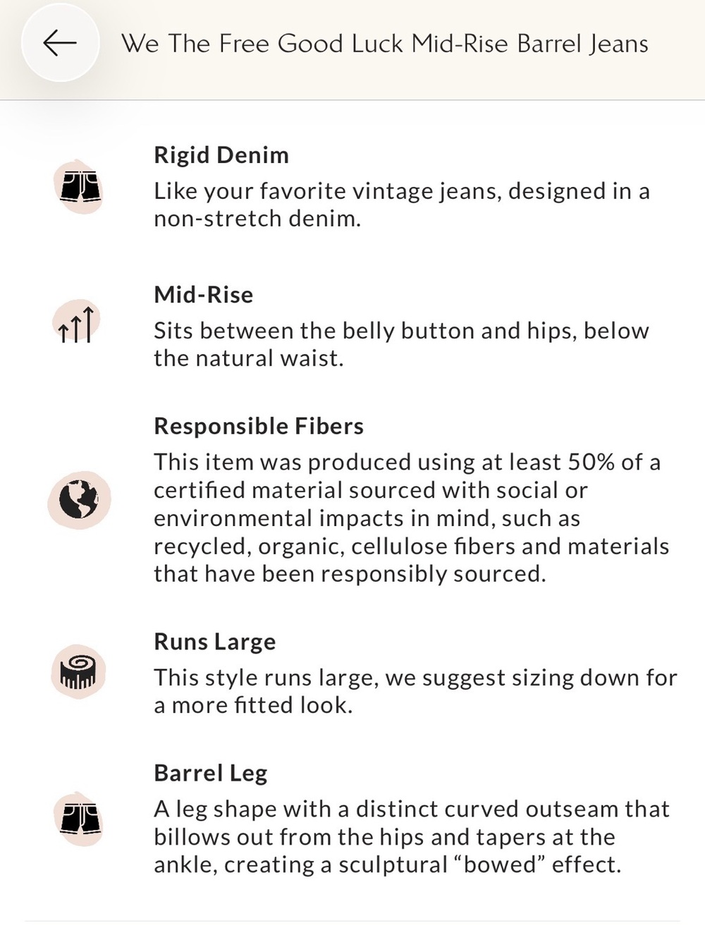 We The Free Lucky You Mid Rise Barrel Jeans Short Inseam. - Picture 9 of 9